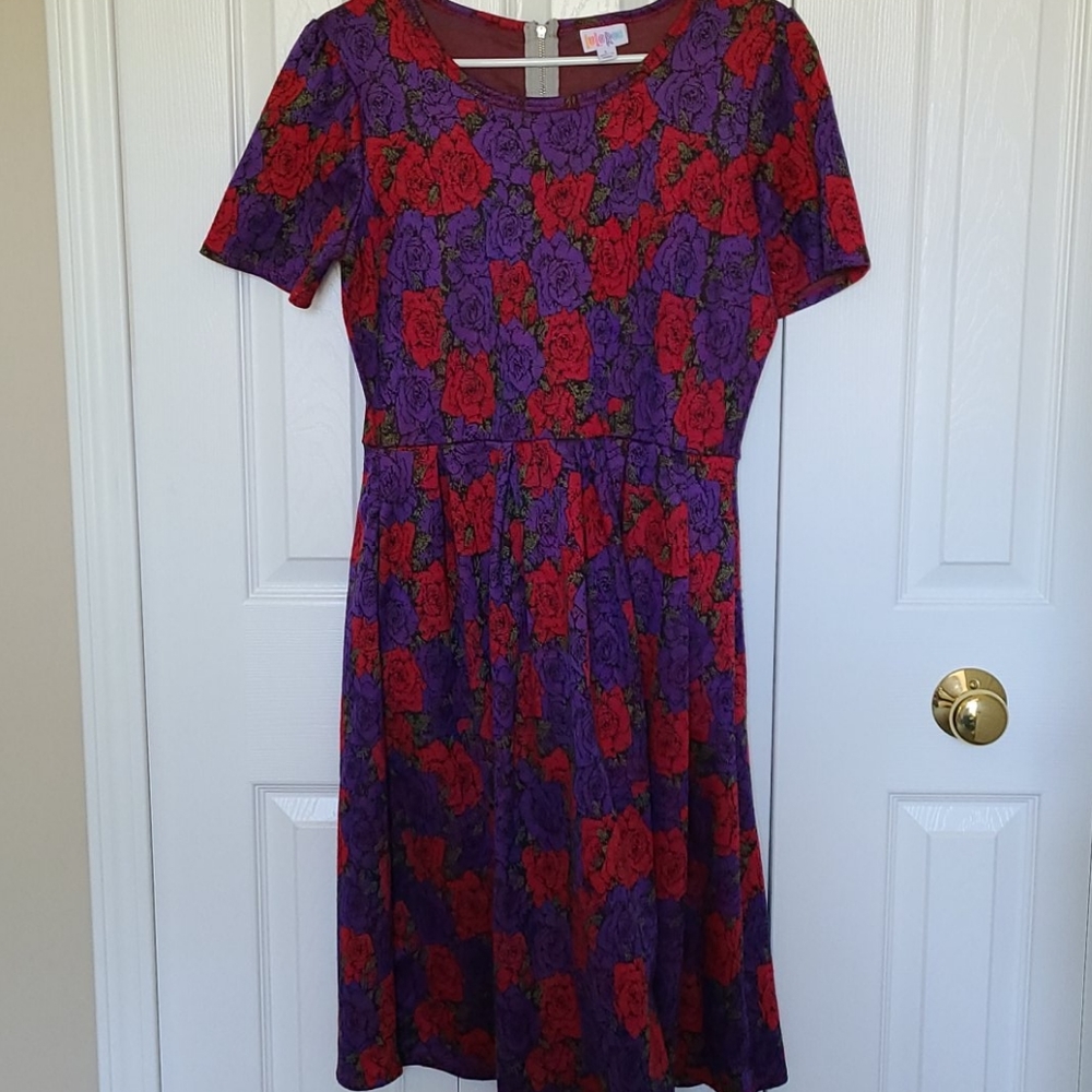 Red and Purple rose dress
